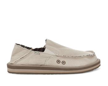 Sanuk Vagabond Soft Top Hemp Collapsible Heel Sidewalk Surfers Herr Beige | Sverige 415FDN